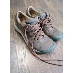 Keen Brown Leather Presidio Sneakers gorpcore granola girl outdoorsy utility 7
